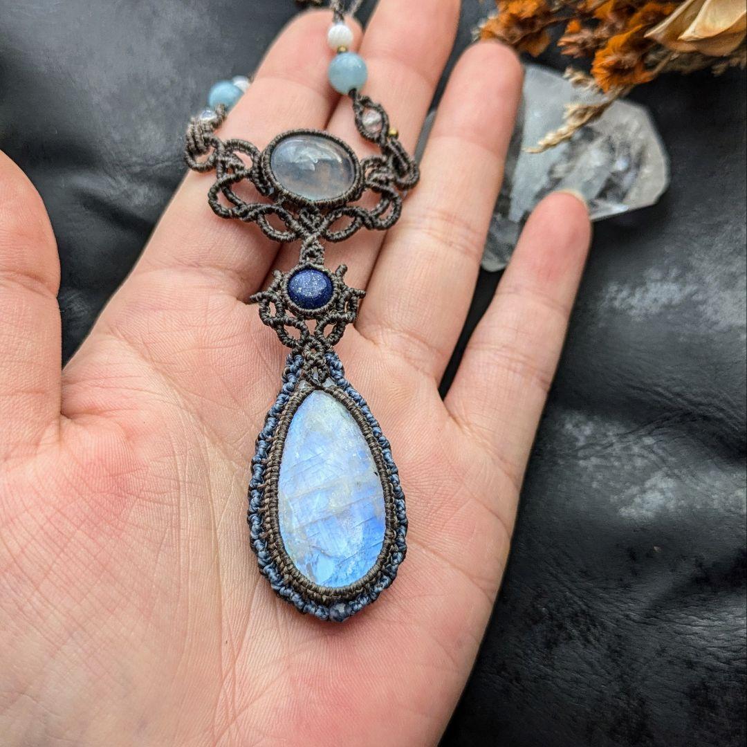 1266 マクラメハンドメイドネックレス