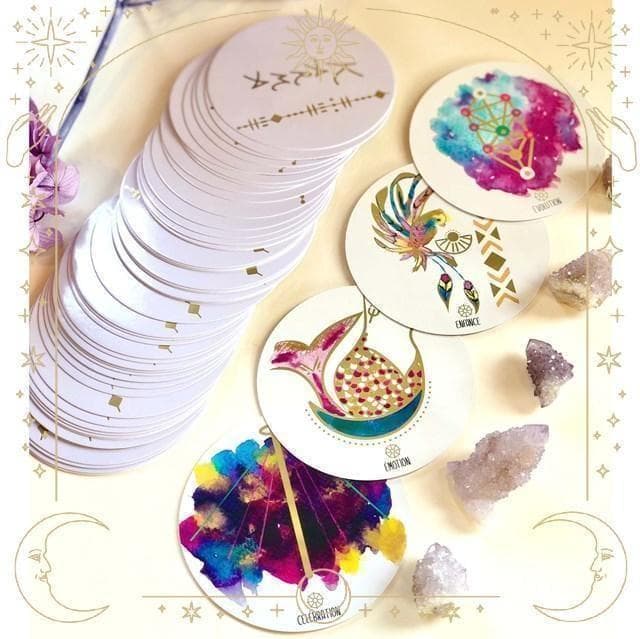 【オラクルカード】フランスの洗練された美麗デッキ✨丸型×金箔押し✨カルマカード