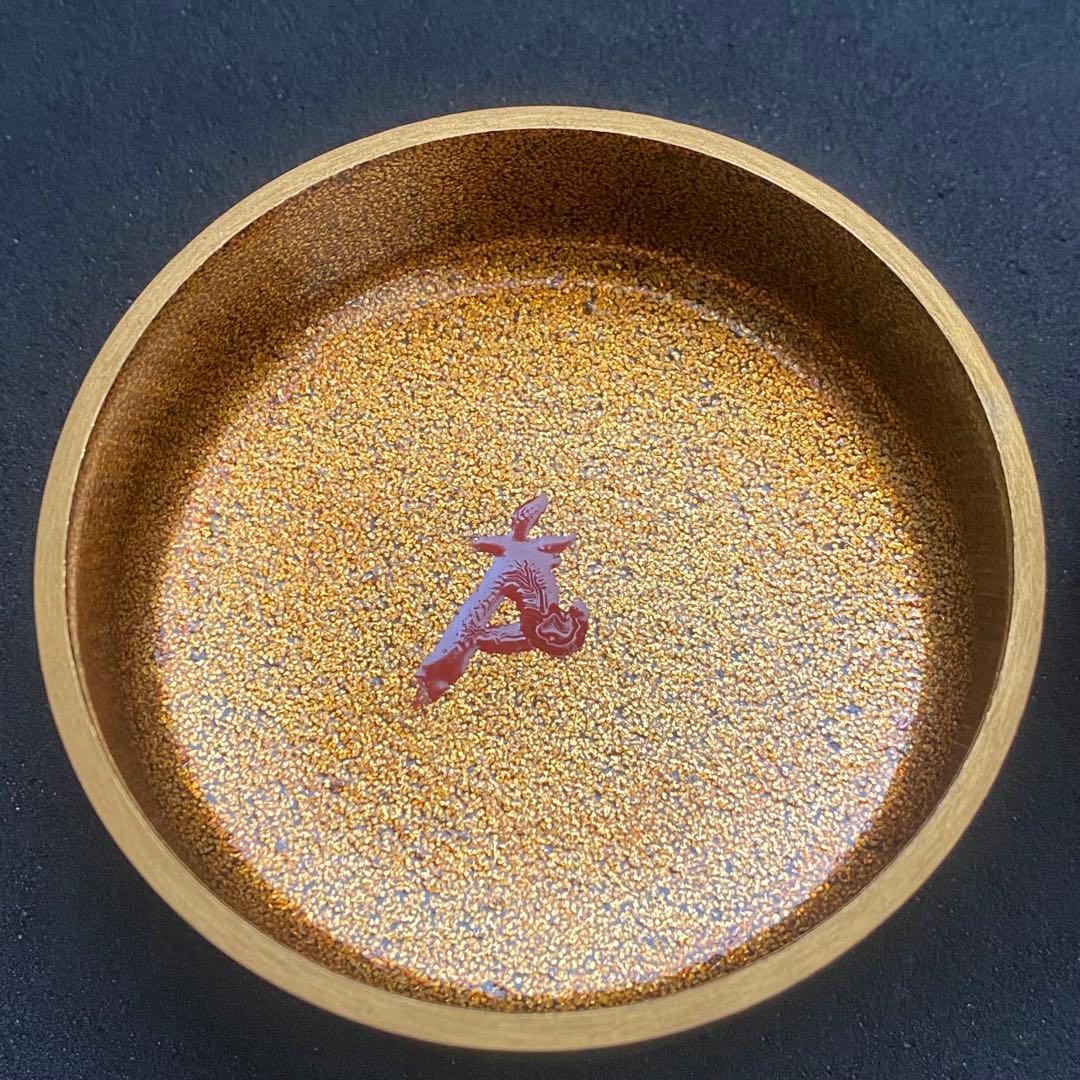 奥野雄山　金地内梨地 菊蒔絵 大棗　裏千家 十五代 家元 鵬雲斎 箱書 棗 花押