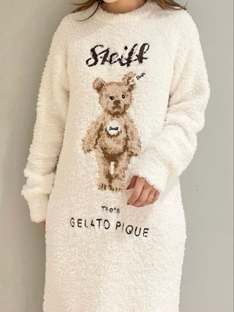 ジェラピケ　Steiff ジェラートJamesジャガードワンピース　シュタイフ