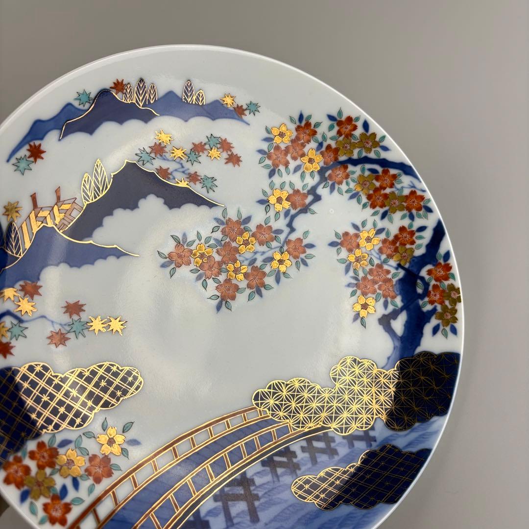 辻常陸 染錦 飾皿 皿 古美術 色絵 絵皿 アンティーク