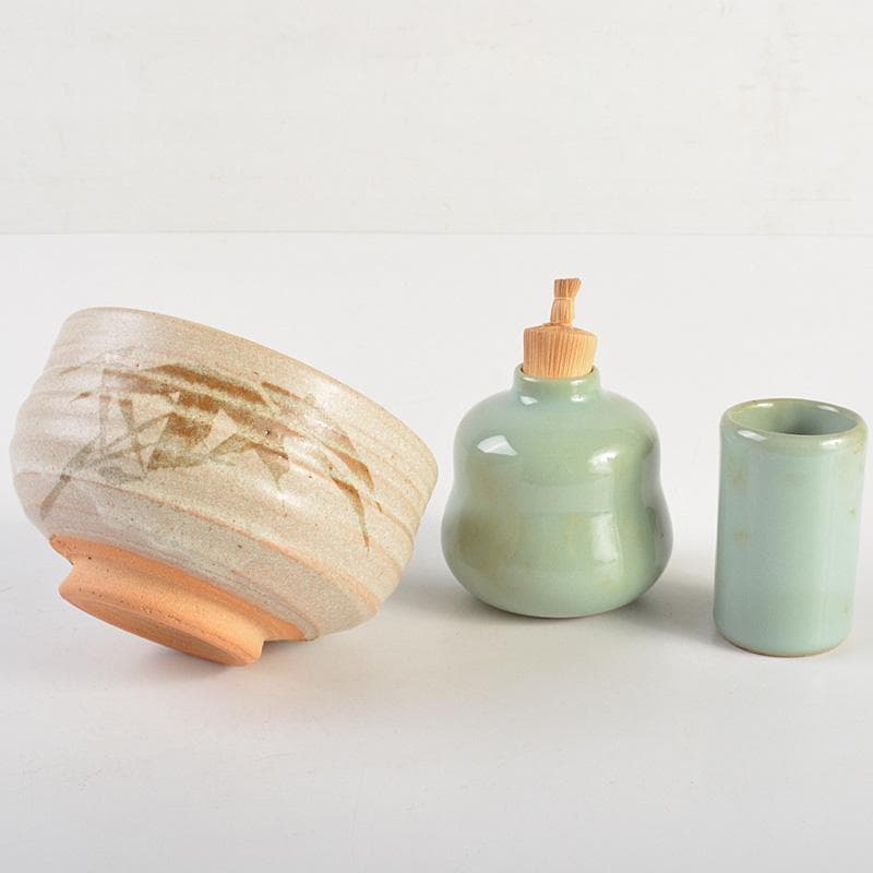 茶道具　利休茶箱　茶碗　棗など　八点　一式　V　R7520