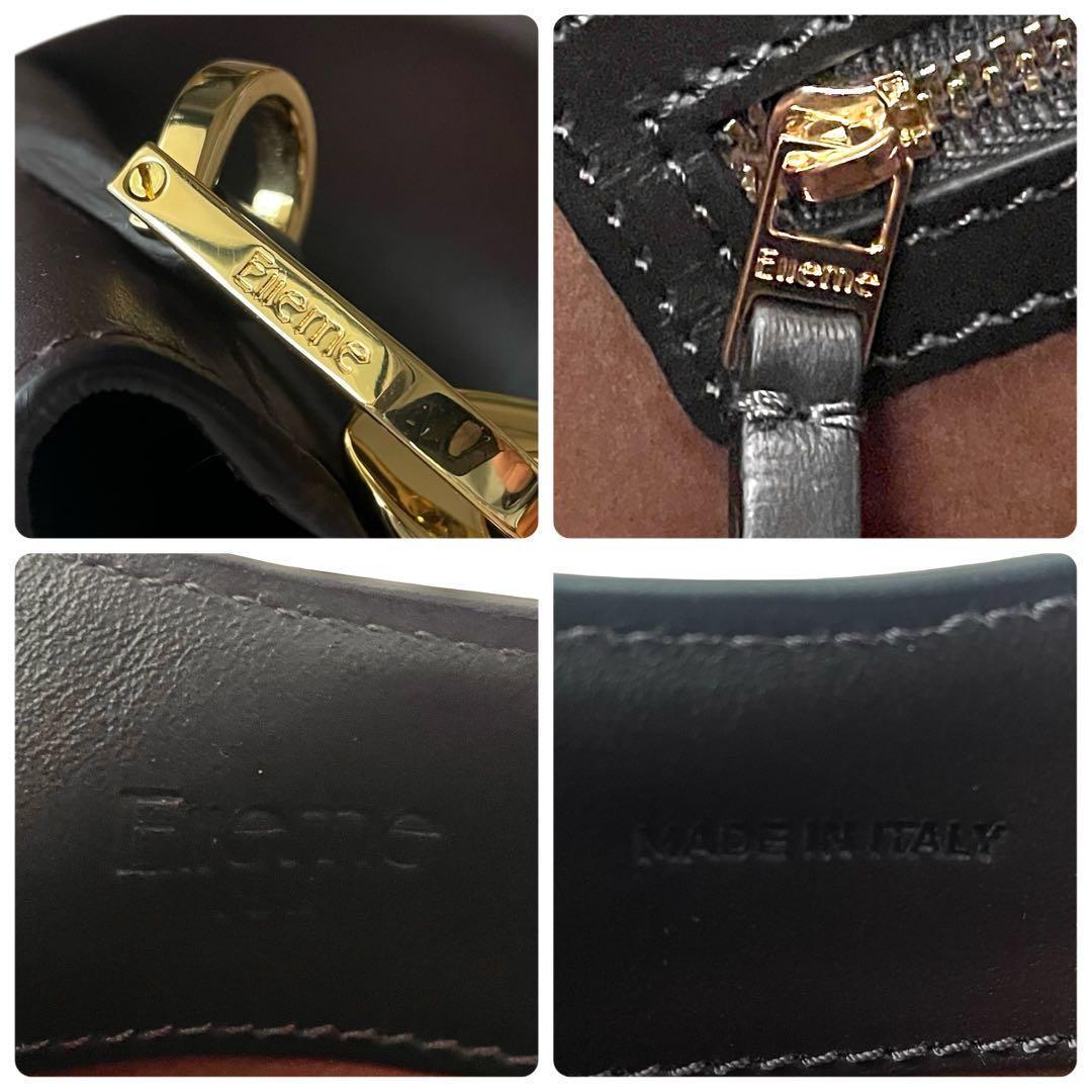 《未使用級》Elleme エレメ 2way バッグ レザー ゴールド金具 茶系