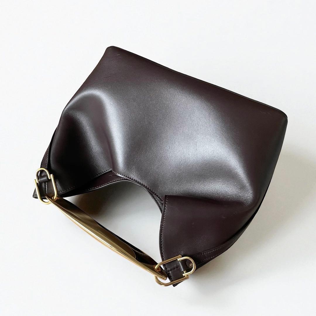 《未使用級》Elleme エレメ 2way バッグ レザー ゴールド金具 茶系