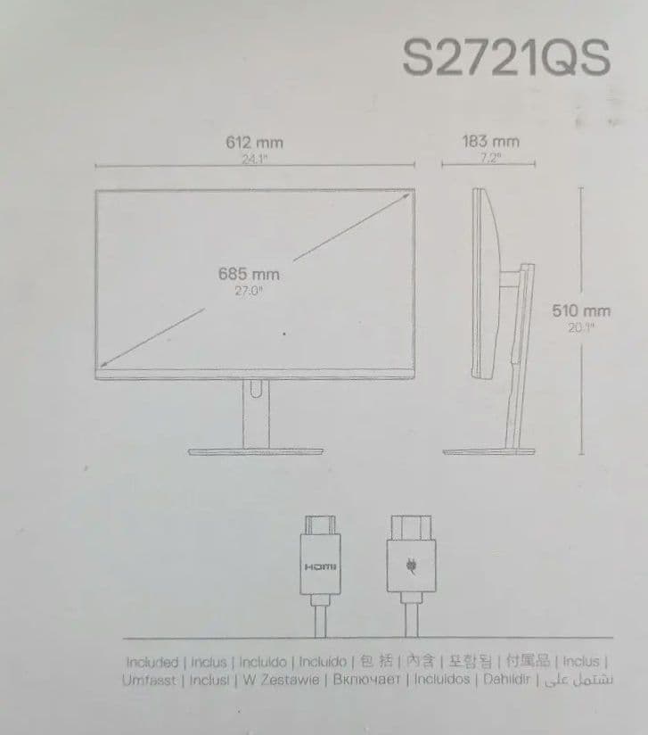DELL S2721QS 27インチモニター