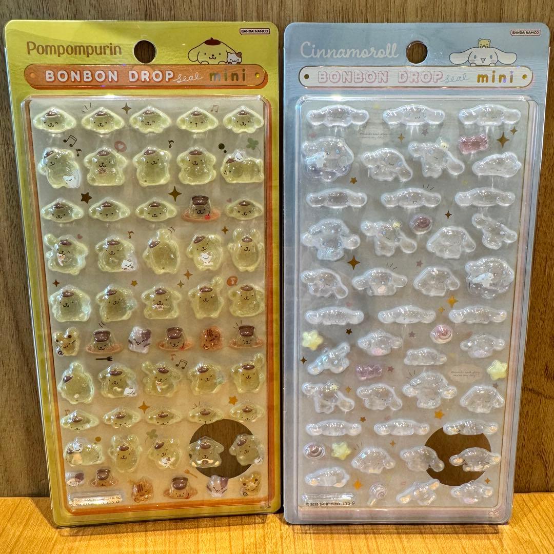 【正規品】新作　サンリオ　ボンボンドロップシール　ミニ　8枚　コンプリート　即日