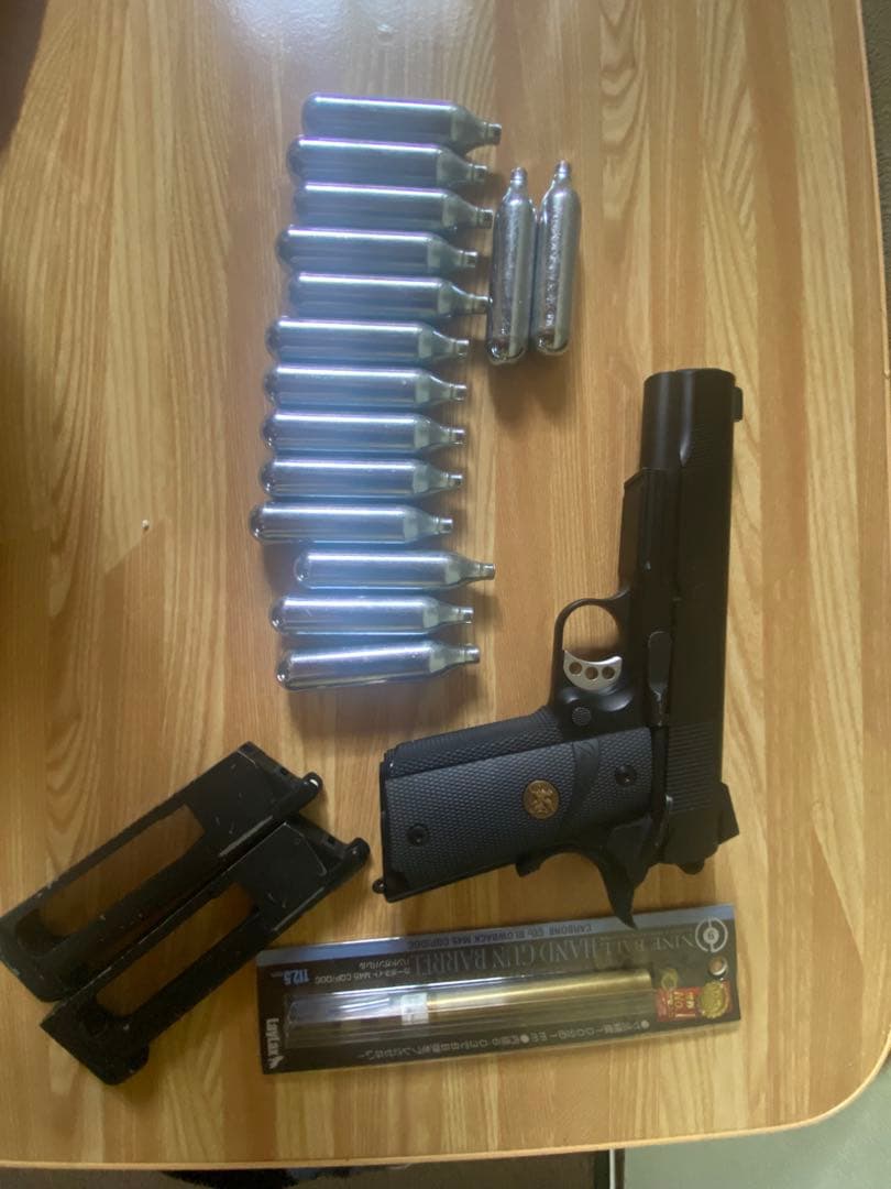 カーボネイトm45cqpスペアマガジンco2ボンベ付き