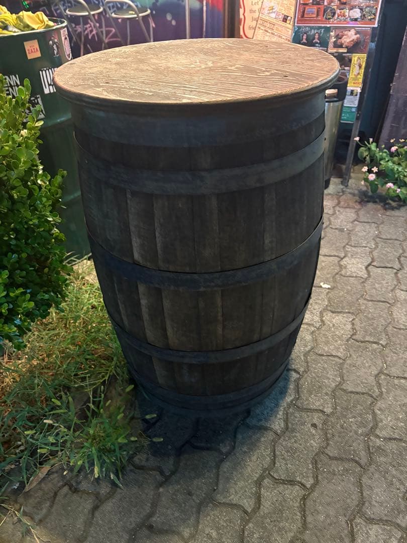 最終値下げ　樽 テーブル 木製 大型 レトロ　ヴィンテージ　アンティーク
