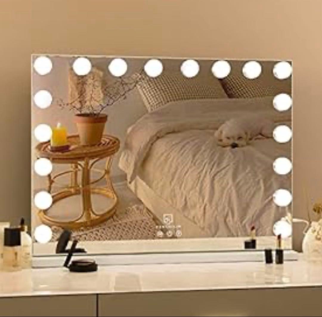 FENCHILIN 化粧鏡 超大型女優ミラー ハリウッドミラー 70×55cm