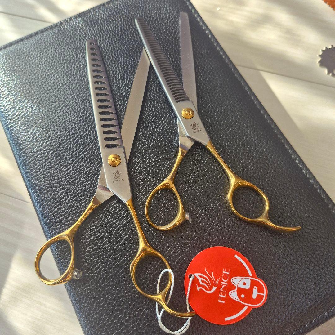 新品★フェニーチェ トリミングシザーセット★セニング&ストレートシザー