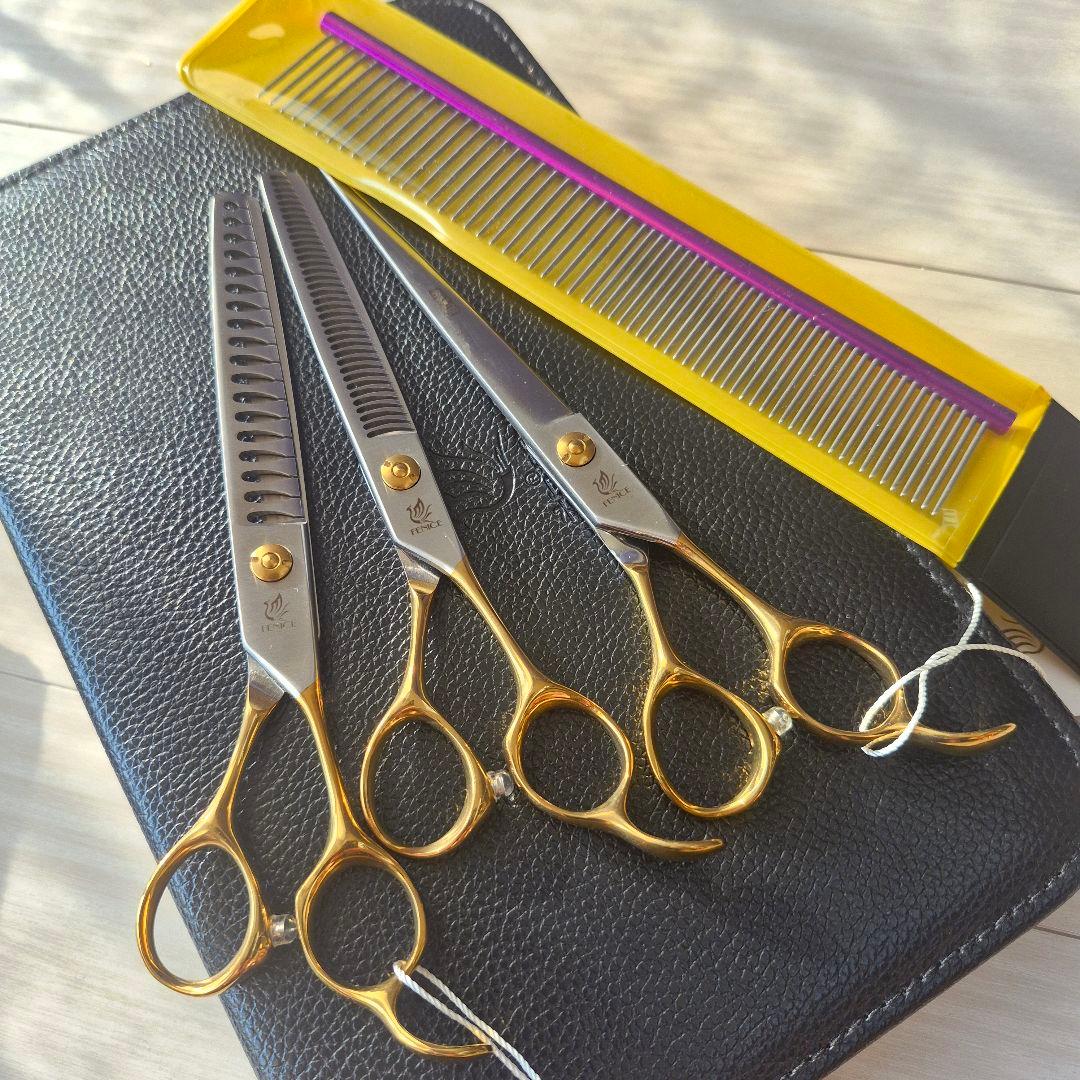 新品★フェニーチェ トリミングシザーセット★セニング&ストレートシザー