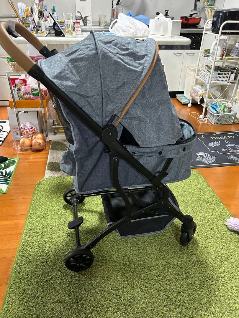 折りたたみ式ペットカート グレー