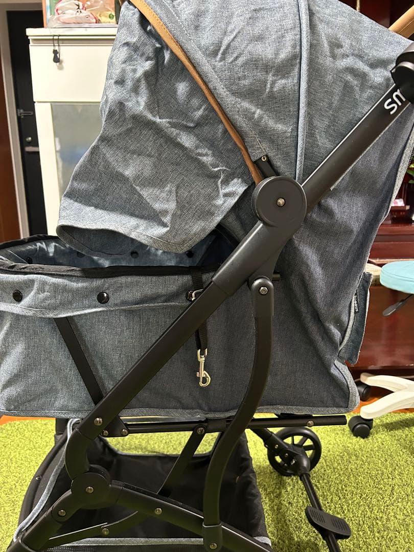 折りたたみ式ペットカート グレー