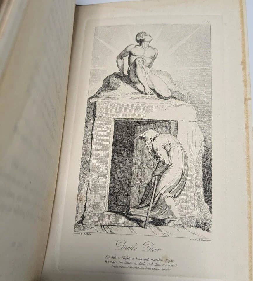 ★希少 ★ウィリアム・ブレイク★挿画本 The Grave★銅版画 13点★