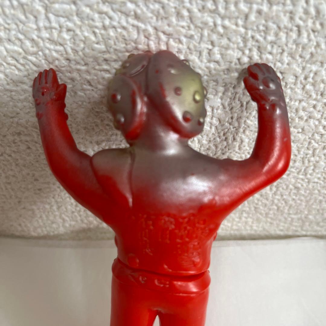 ⚠️貴重・当時物　仮面ライダー　キノコモルグ　ミニソフビ　珍色　旧バンダイ