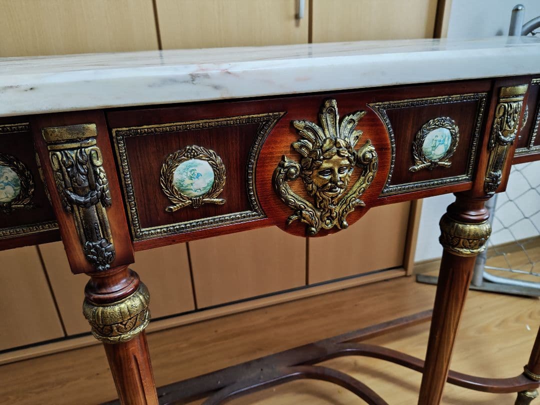 ◼️◼️◼️スペイン製、鋳物使用、高級コンソールテーブル、50万、検索マリネール