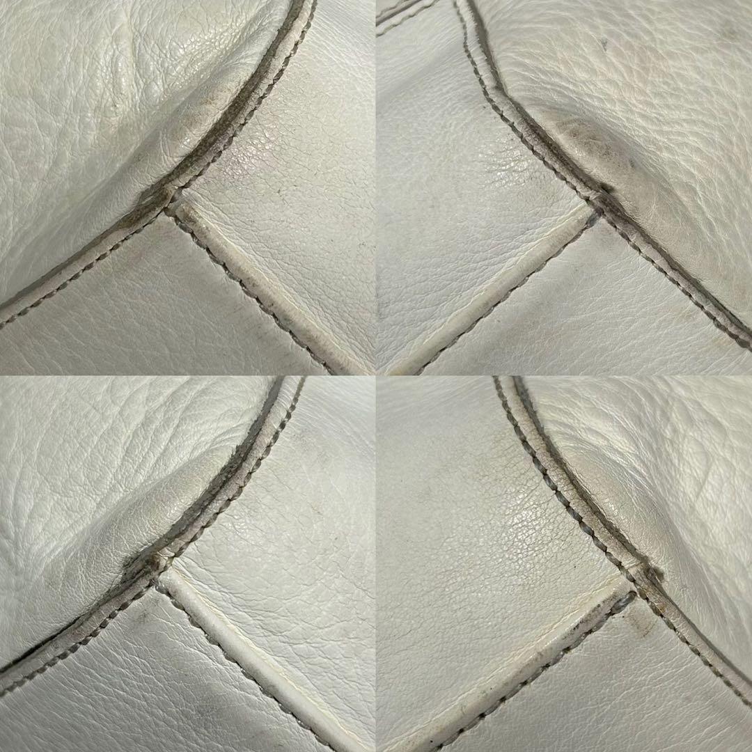 【美品】ヴィヴィアンウエストウッド パンチングレザー トートバッグ 手提げ 白