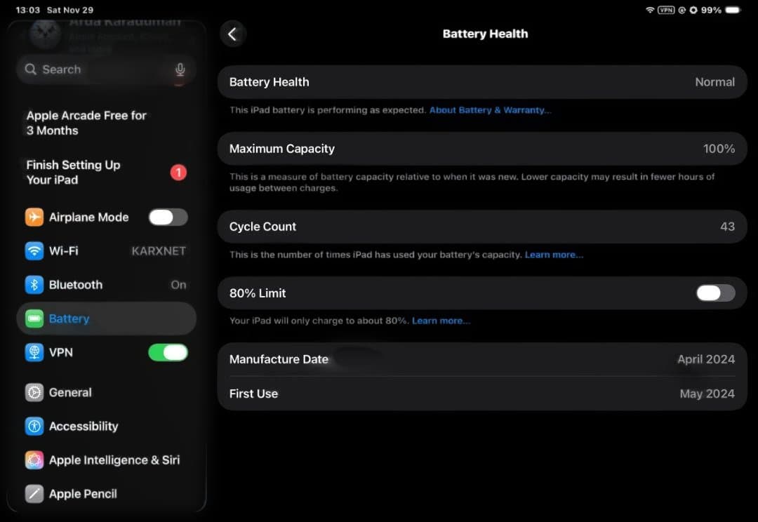 11インチiPad pro WiFi 512gb M4 スペースブラツク