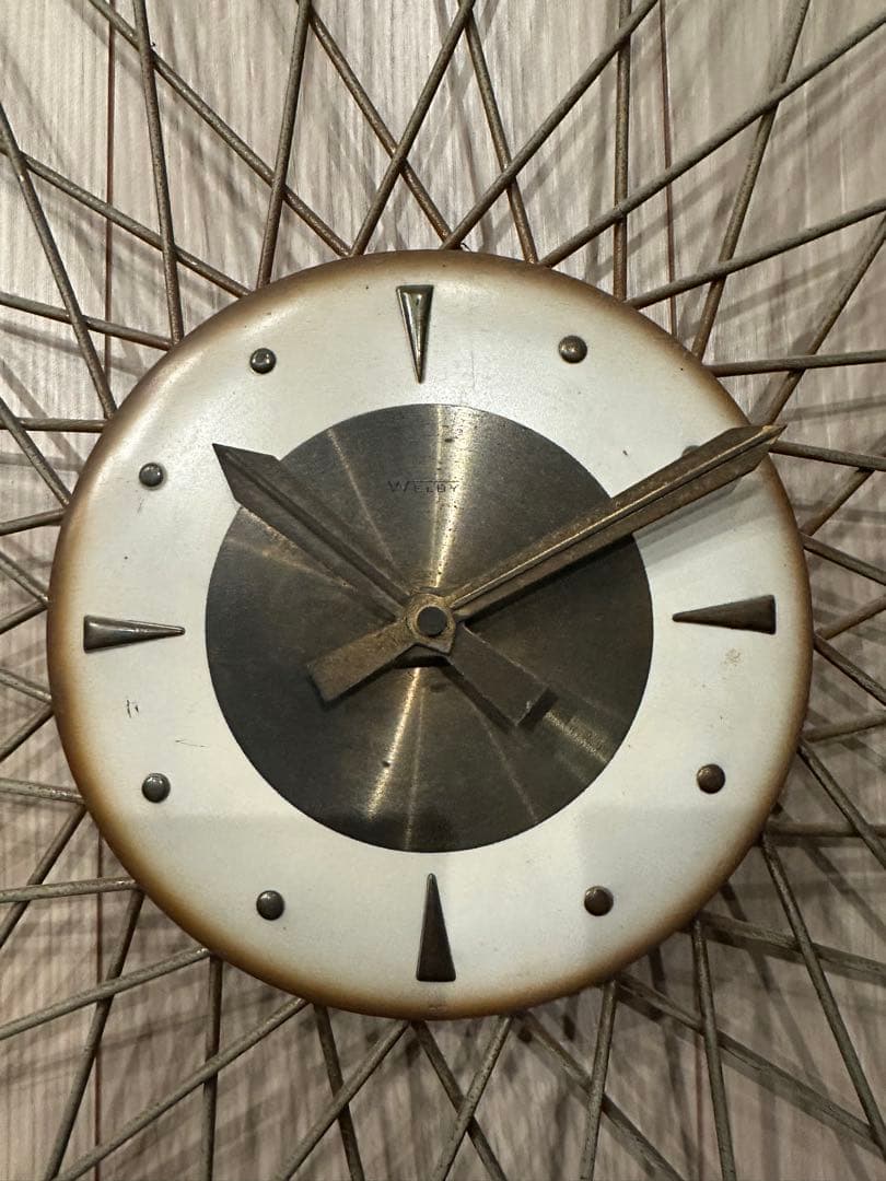 50s60s ドイツ WELBY社 サンバーストクロック ミッドセンチュリー
