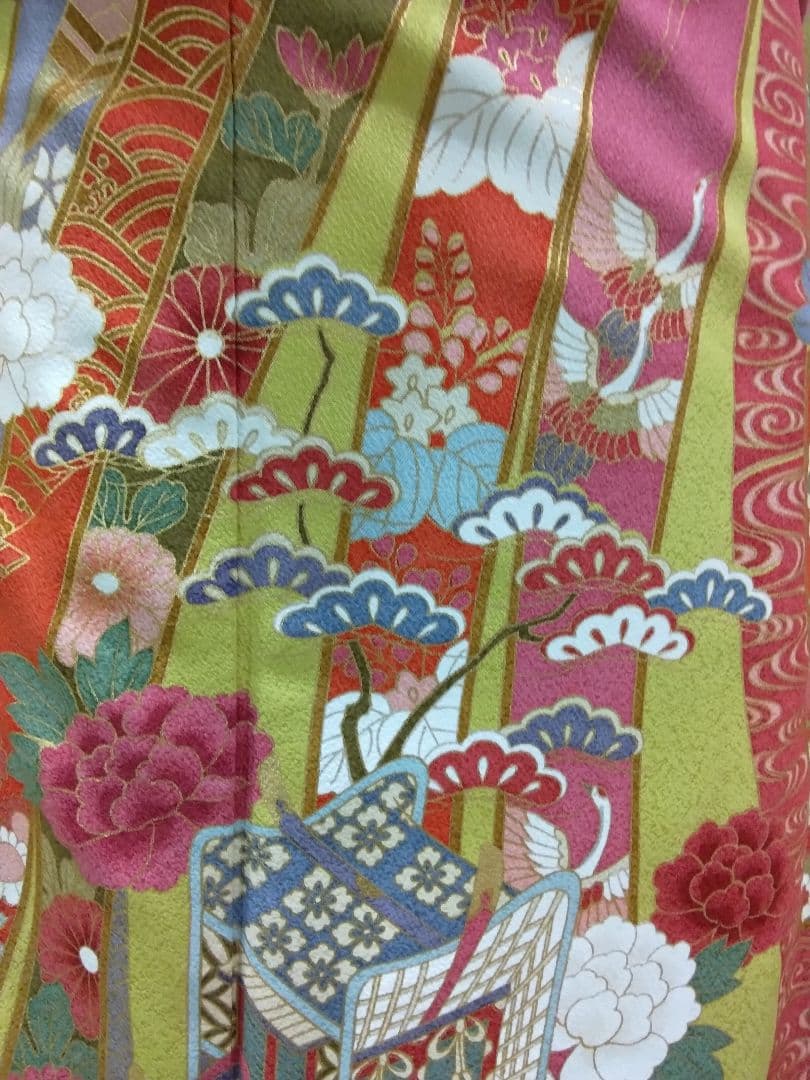 振袖フルセット、正絹振袖成人式、重ね衿帯揚げ帯締め、西陣袋帯、襦袢、ガード加工