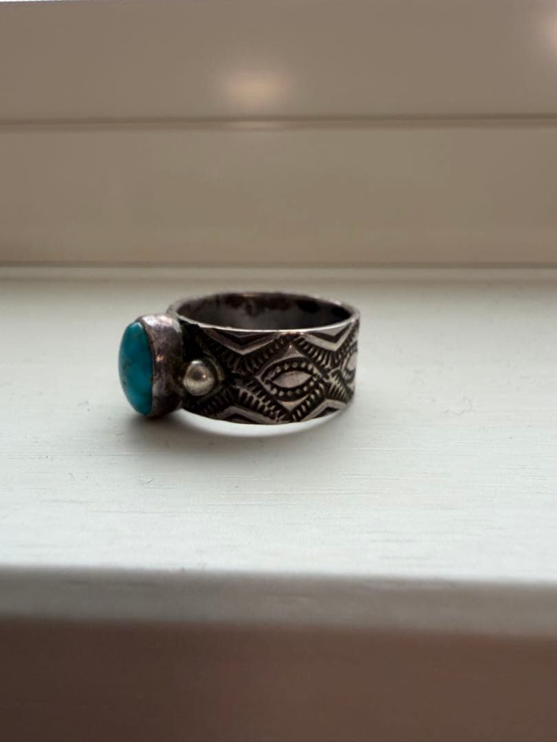 最終値下げ!! ナバホ族 インディアンジュエリー 20号 ターコイズ