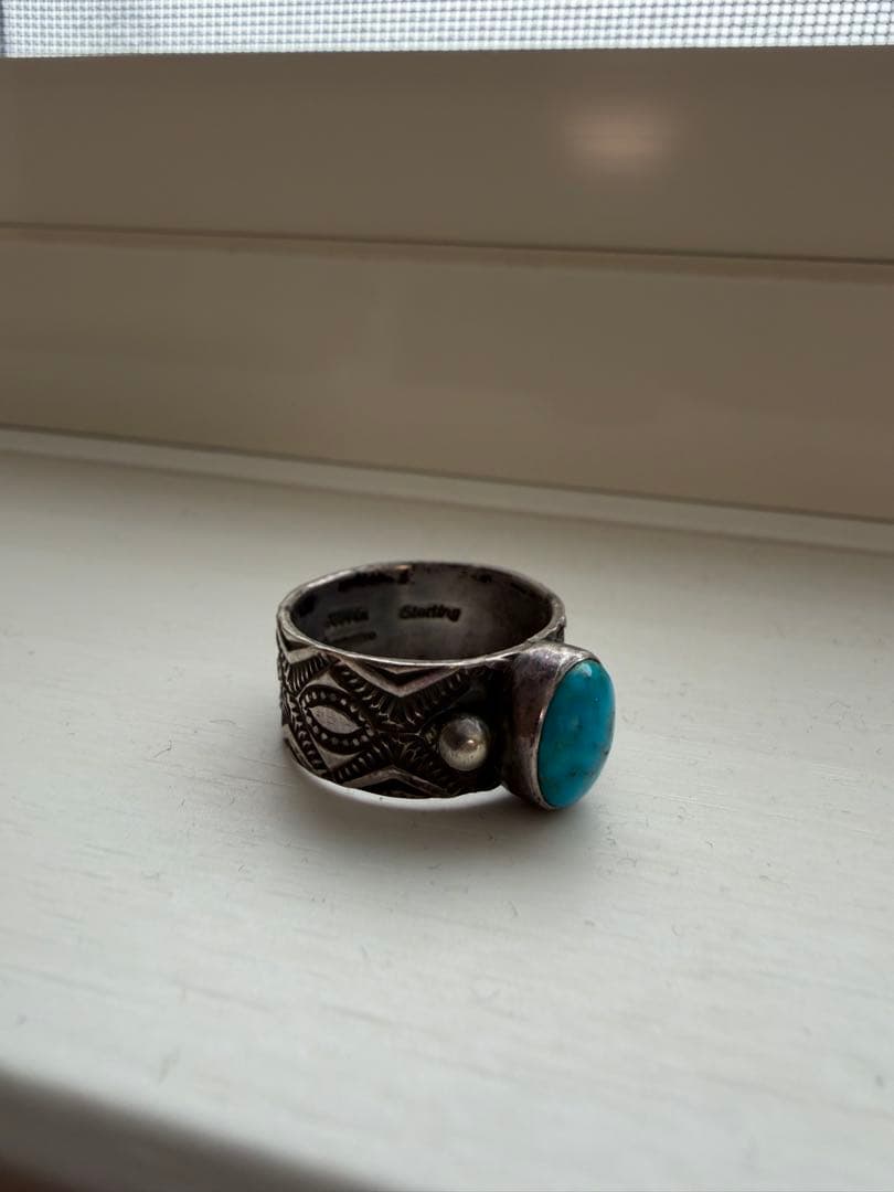 最終値下げ!! ナバホ族 インディアンジュエリー 20号 ターコイズ