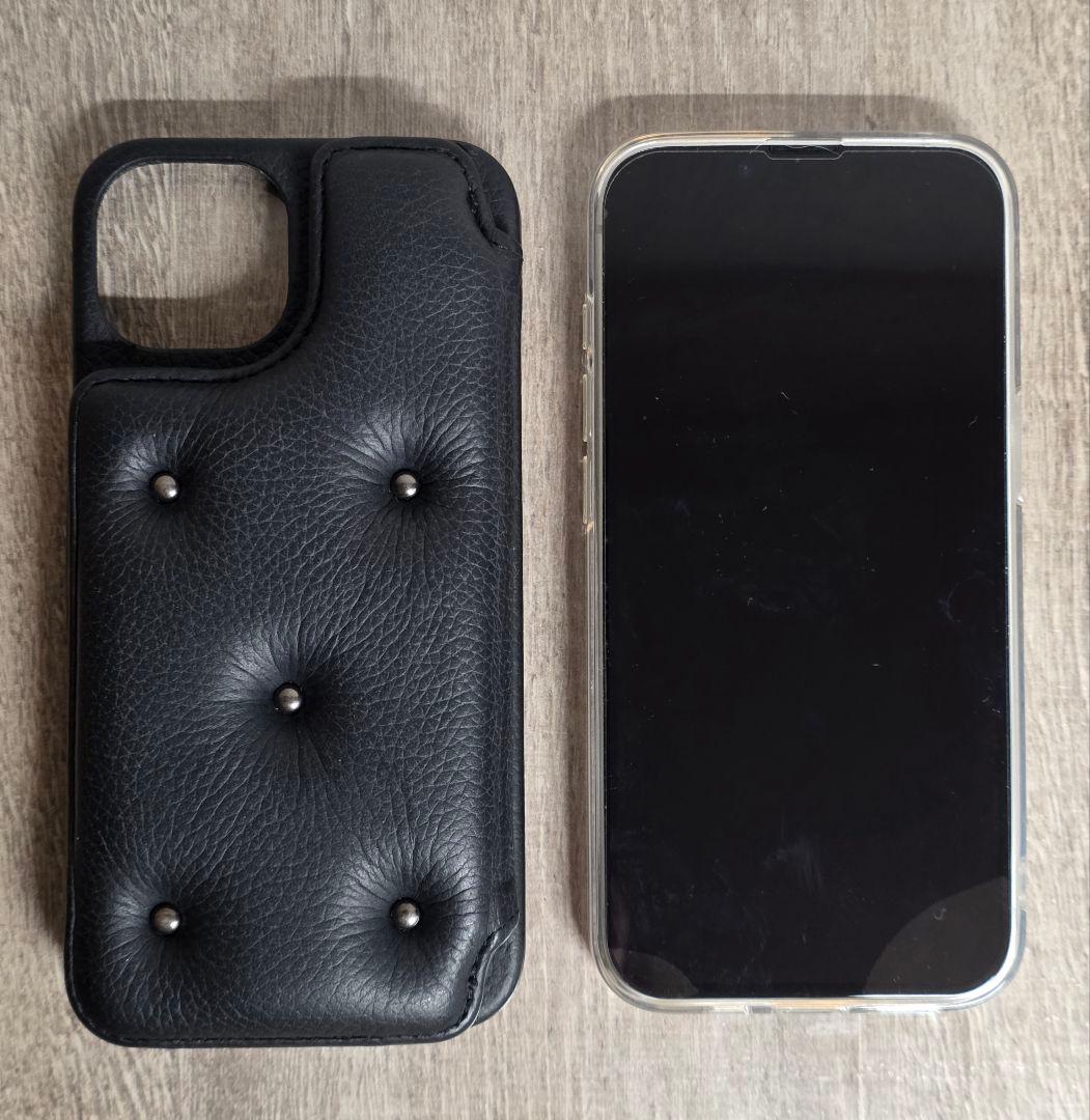 iPhone14ケース　DEMIU BALLONCINQブラック×ブラック