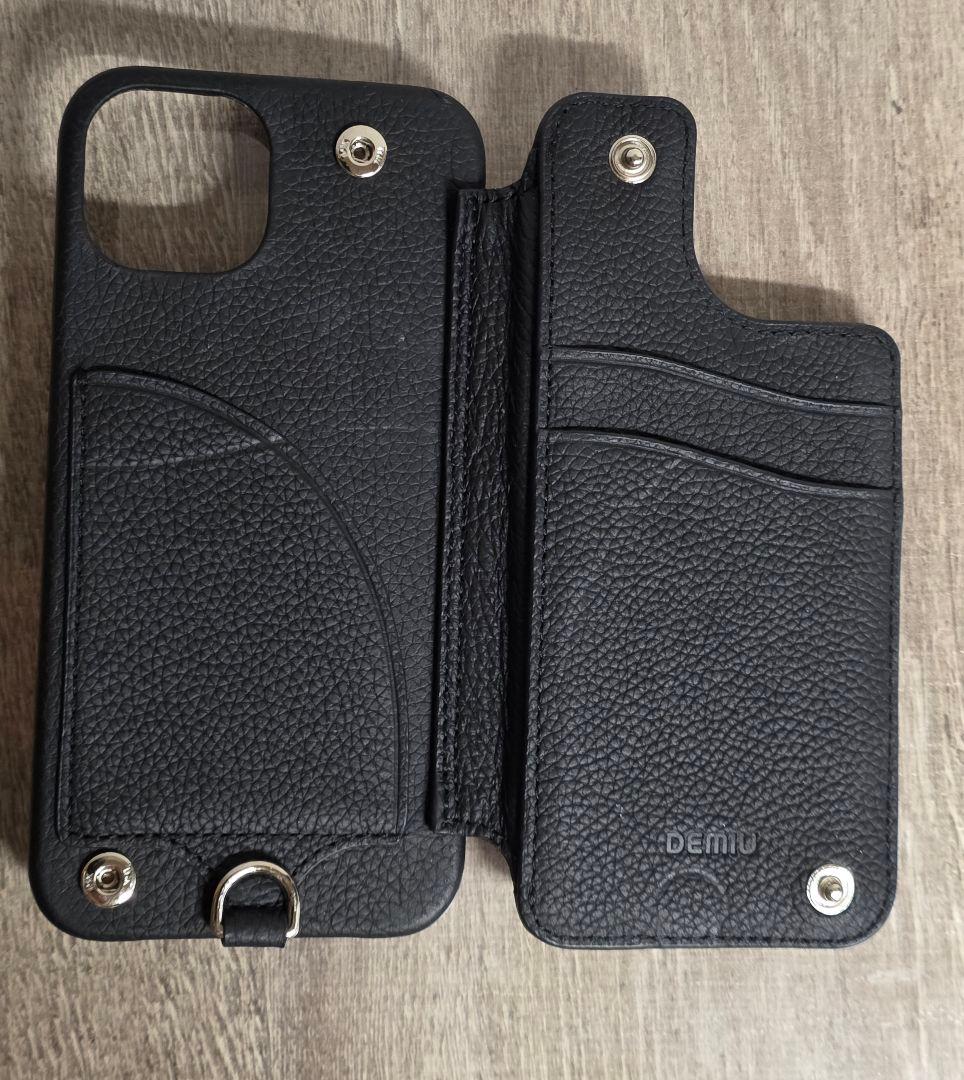 iPhone14ケース　DEMIU BALLONCINQブラック×ブラック