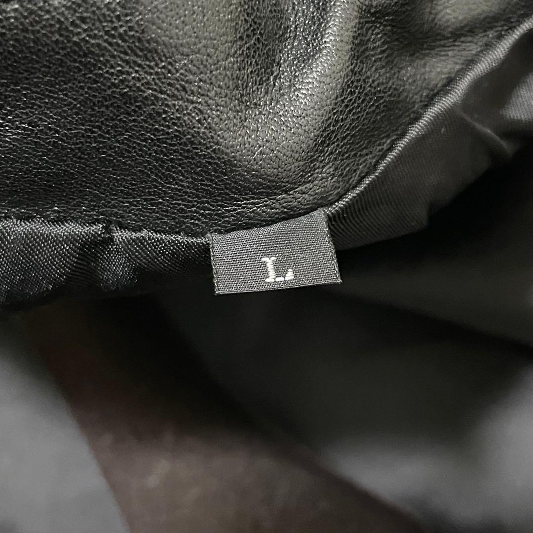 極美品/Lサイズ レトログレード レザージャケット シングルライダース ステッチ