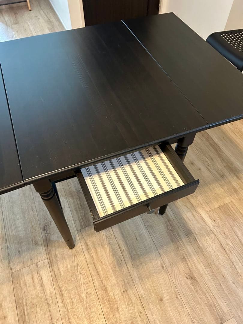 【希少】9/22〆IKEA INGATORP ダイニングテーブル　ブラック