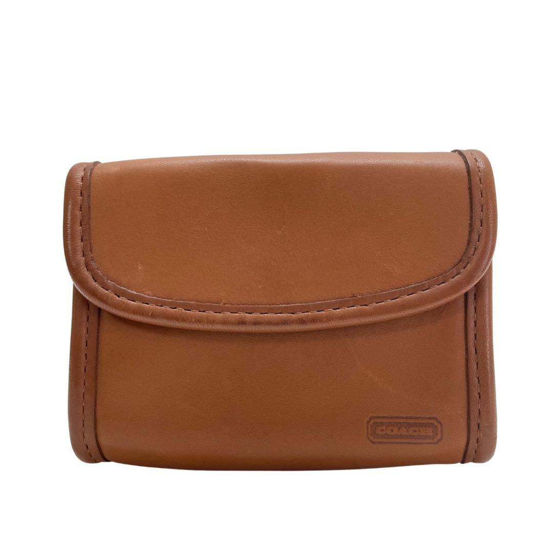 1140 COACH オールドコーチ ケース 小銭入れ フラップ ブラウン
