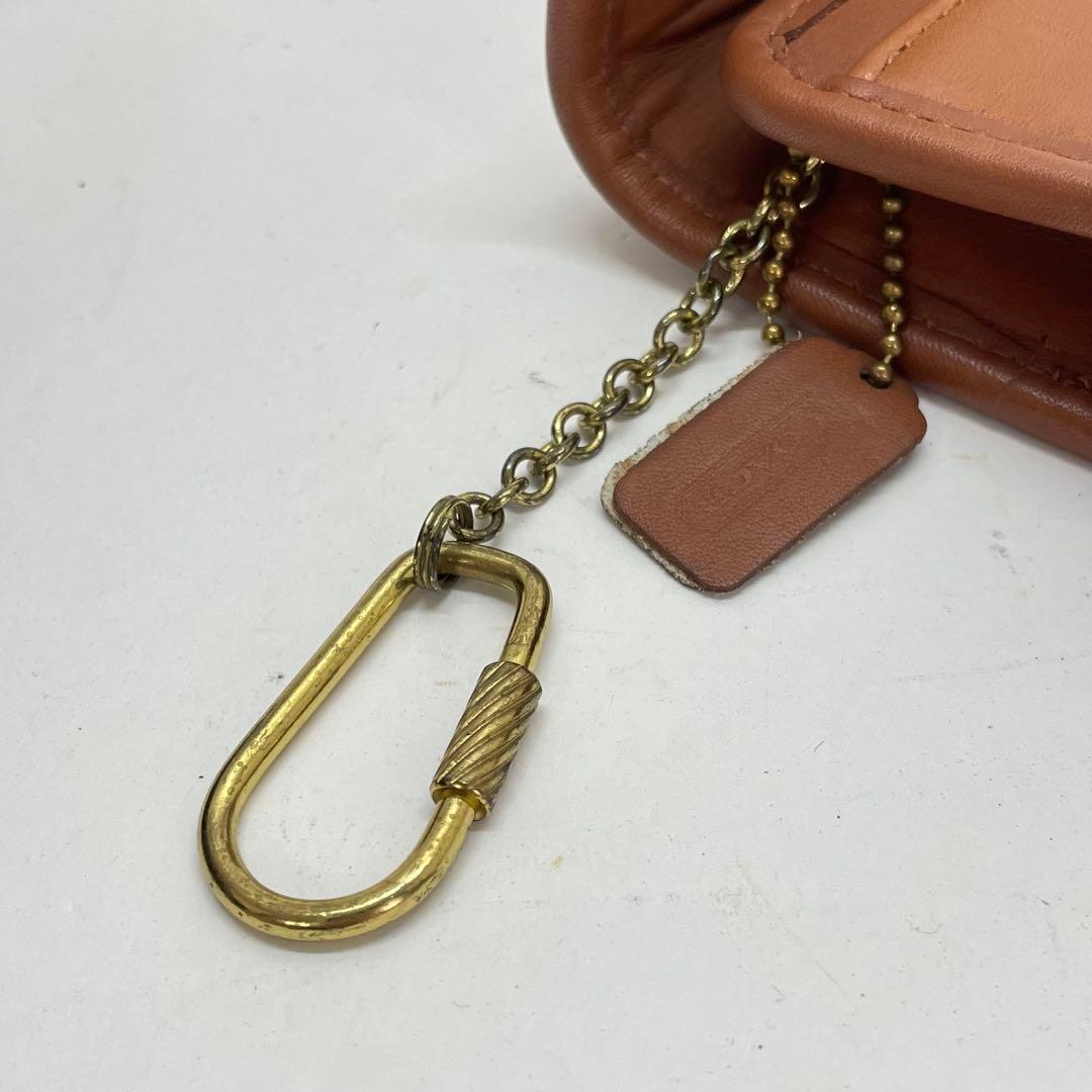 1140 COACH オールドコーチ ケース 小銭入れ フラップ ブラウン