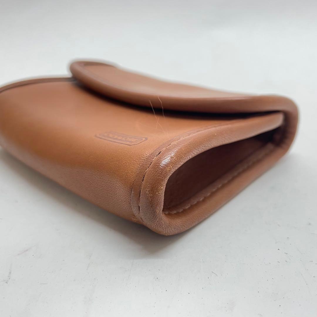 1140 COACH オールドコーチ ケース 小銭入れ フラップ ブラウン
