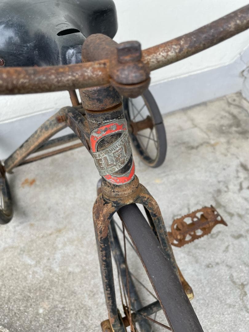 希少 USA コルソン社 アンティーク 三輪車 子供用 ベロシペード 什器