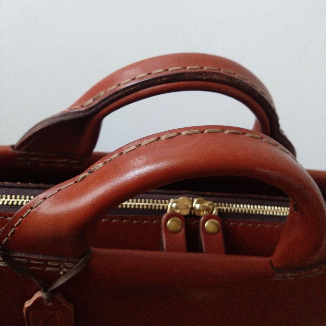 HERZ あおりポケット二本手ビジネスバッグ М チョコ