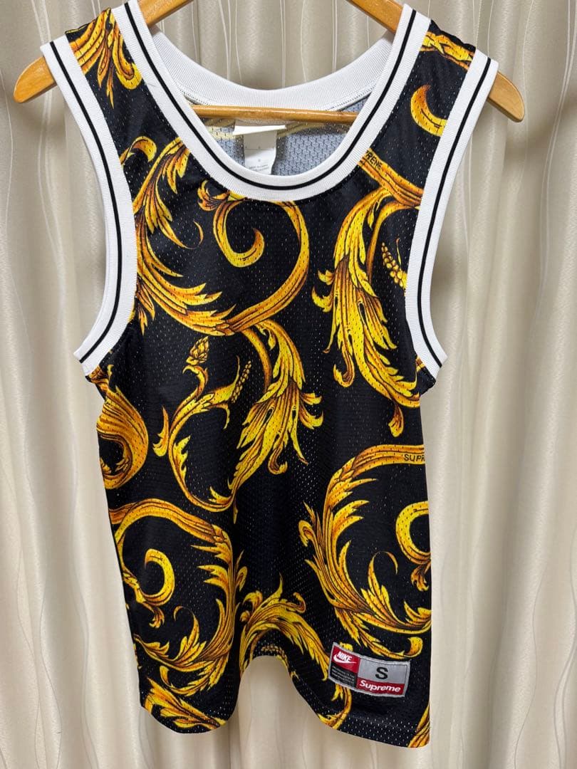 Nike Supreme コラボ メッシュ タンクトップ バロック柄 Sサイズ