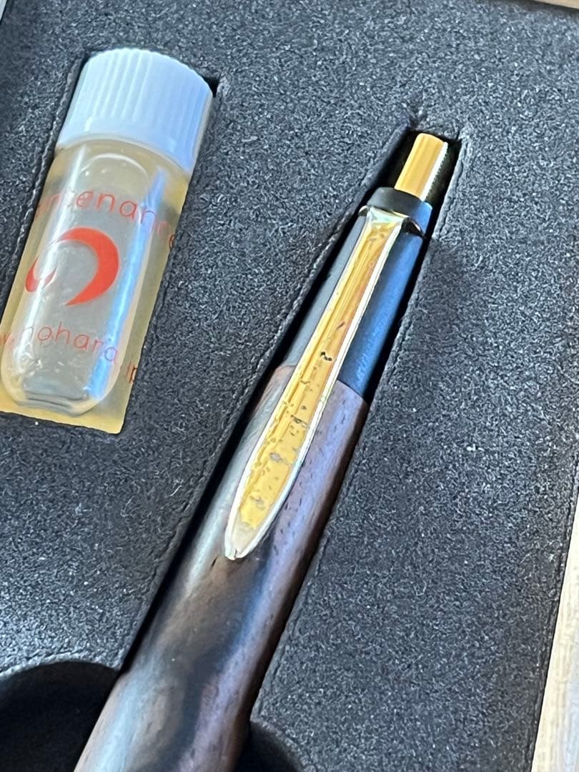 野原工芸特上黒柿半孔雀杢シャーペン