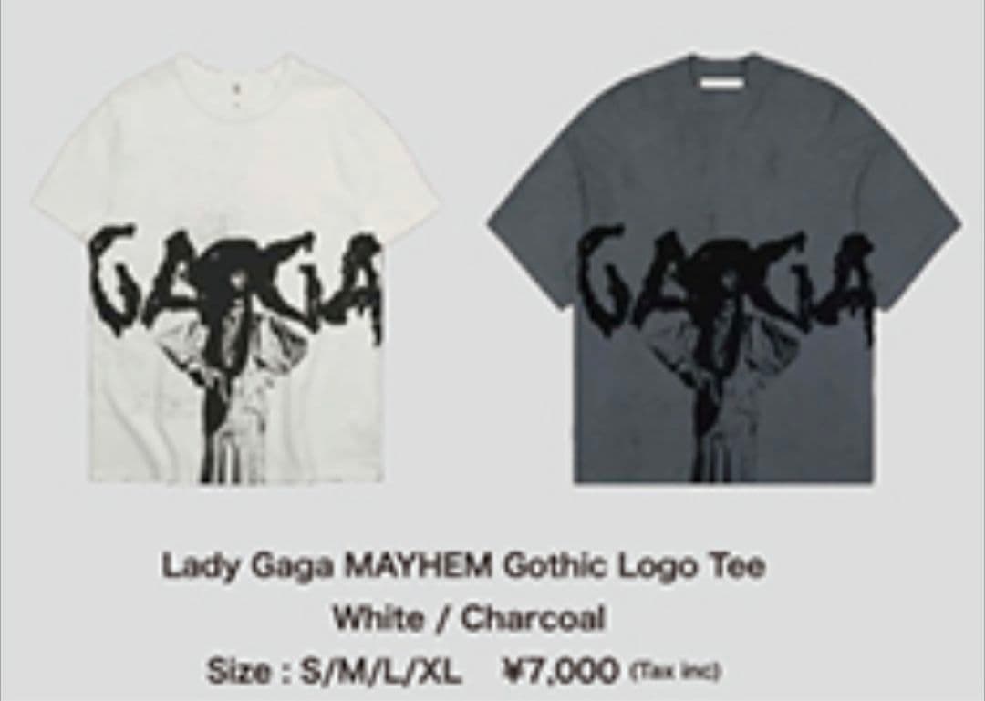 ミュージシャン Lady Gaga MAYHEM Gothic Logo Tee