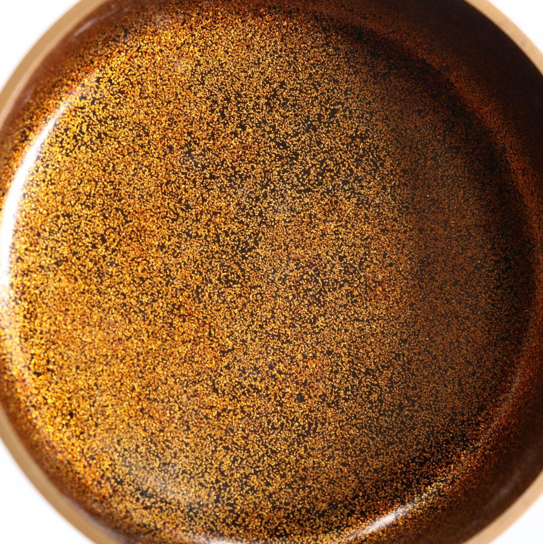 青海波に五君子蒔絵 中棗 松竹梅 内金梨子地 茶道具　M881