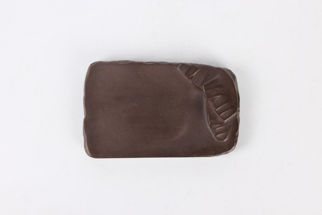 堀尾卓司 赤間硯 芭蕉研 栞付/玉弘堂/御硯司/銘有/書道具 ED11-24