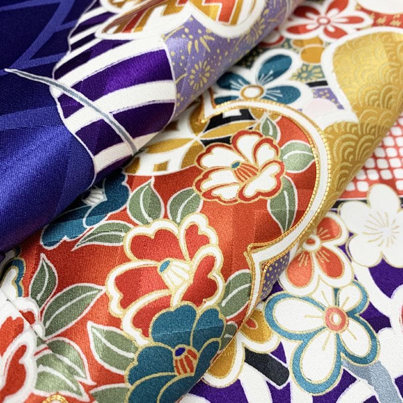 503z10.212y6.小物.半衿☆人気色 振袖 身幅広め 金彩 金駒刺繍 青