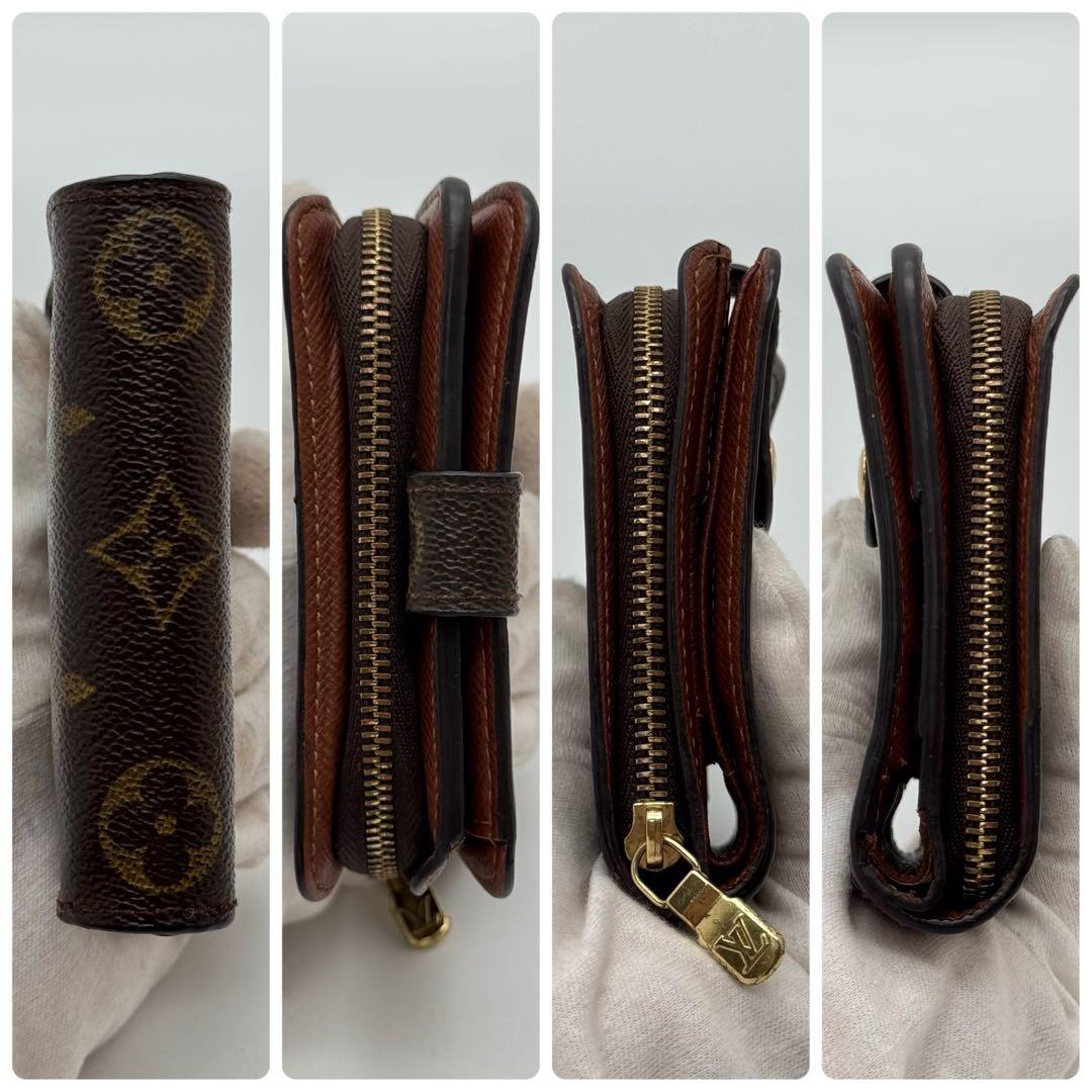 【極美品】ルイヴィトン　モノグラム　コンパクトジップ　二つ折り財布　財布　ミニ