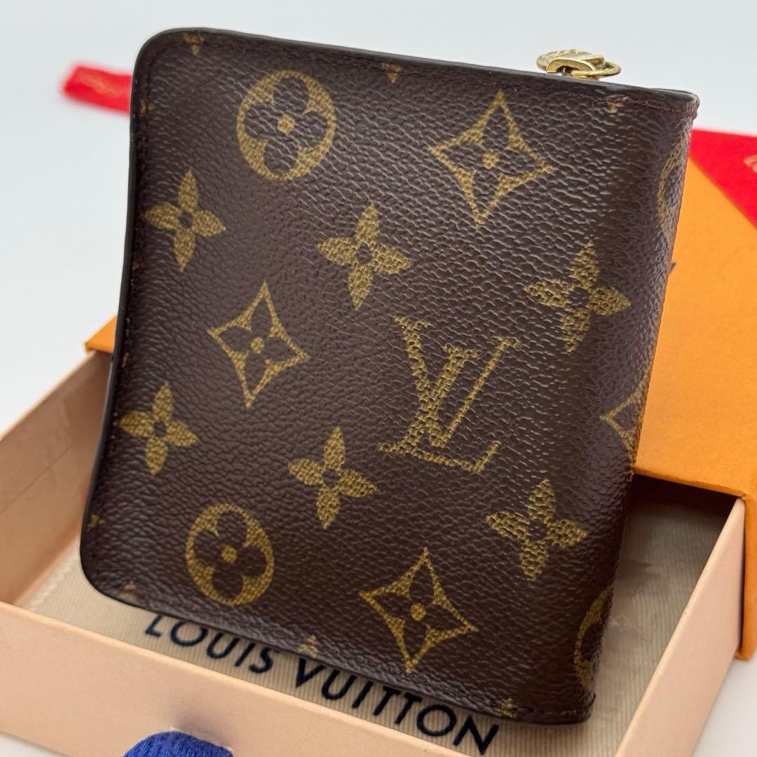 【極美品】ルイヴィトン　モノグラム　コンパクトジップ　二つ折り財布　財布　ミニ