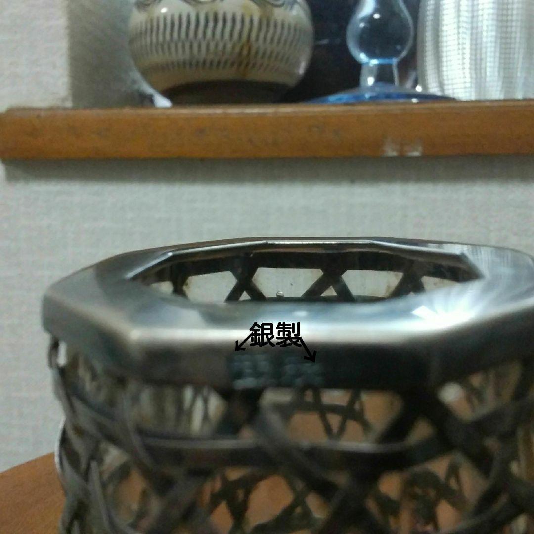 アンティーク　銀巻き装飾グラス　　高さ約４、６㌢