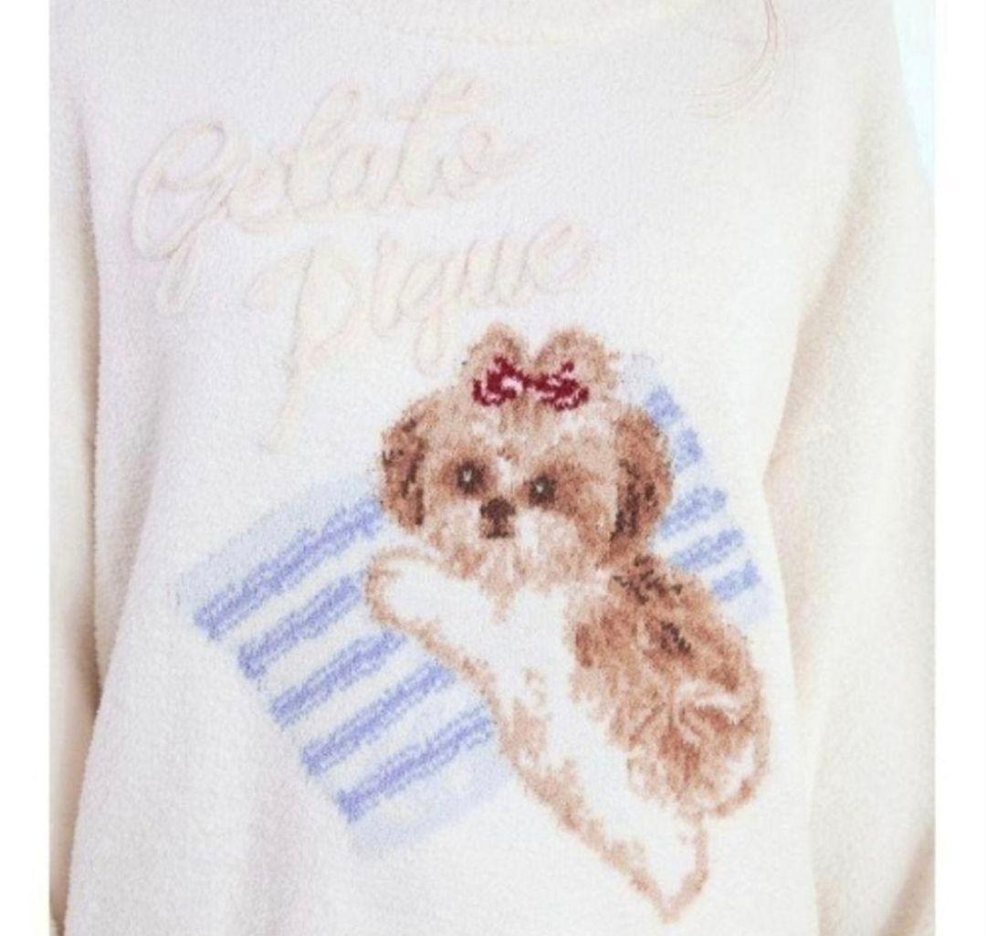 ジェラートピケ シーズー柄プルオーバー【OWHT】