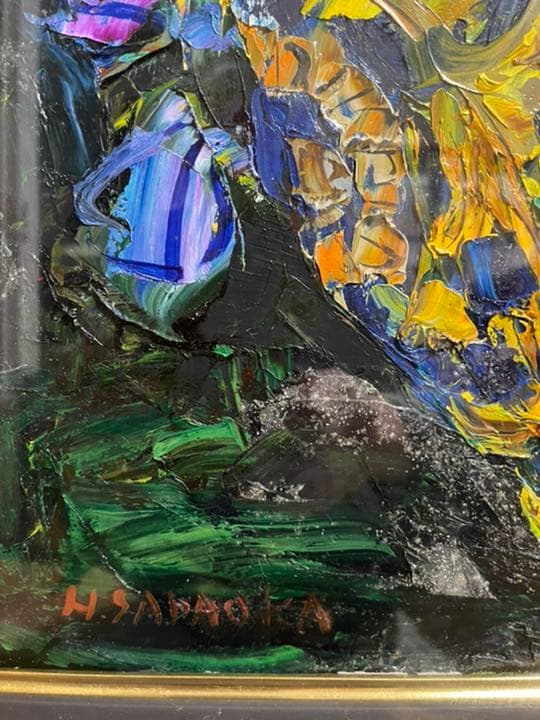 定岡　宏、マジョリカ壺に薔薇