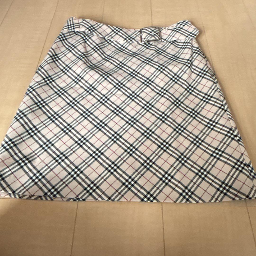 BURBERRY バーバリーブルーレーベル ノバチェック スカート ベルト　38