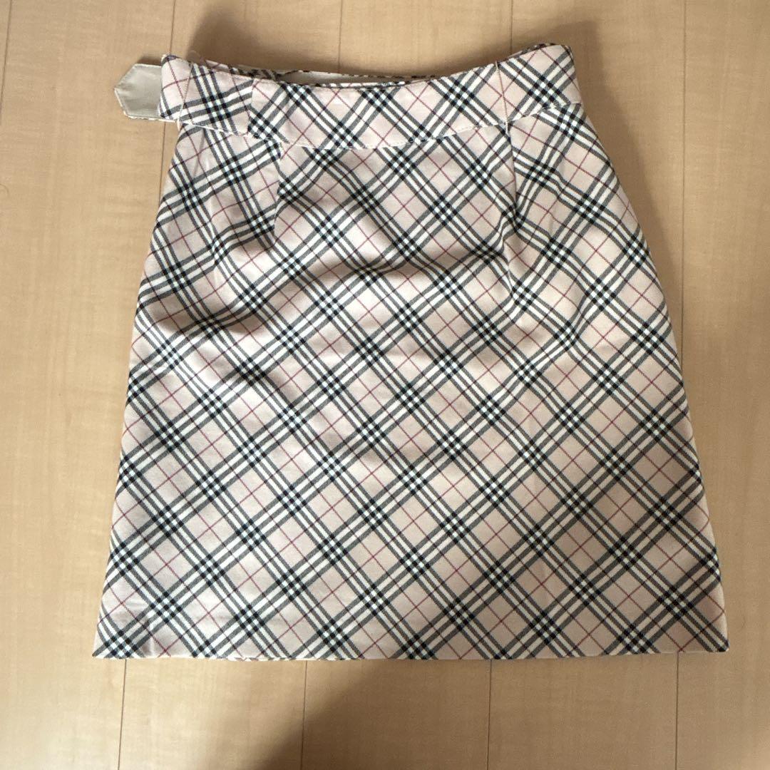 BURBERRY バーバリーブルーレーベル ノバチェック スカート ベルト　38