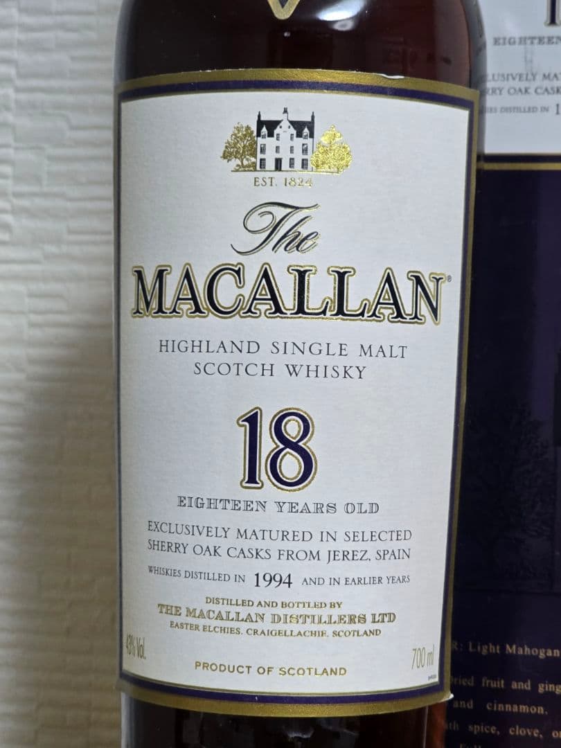 (未開封)マッカラン MACALLAN 18年 シェリー オーク 1994