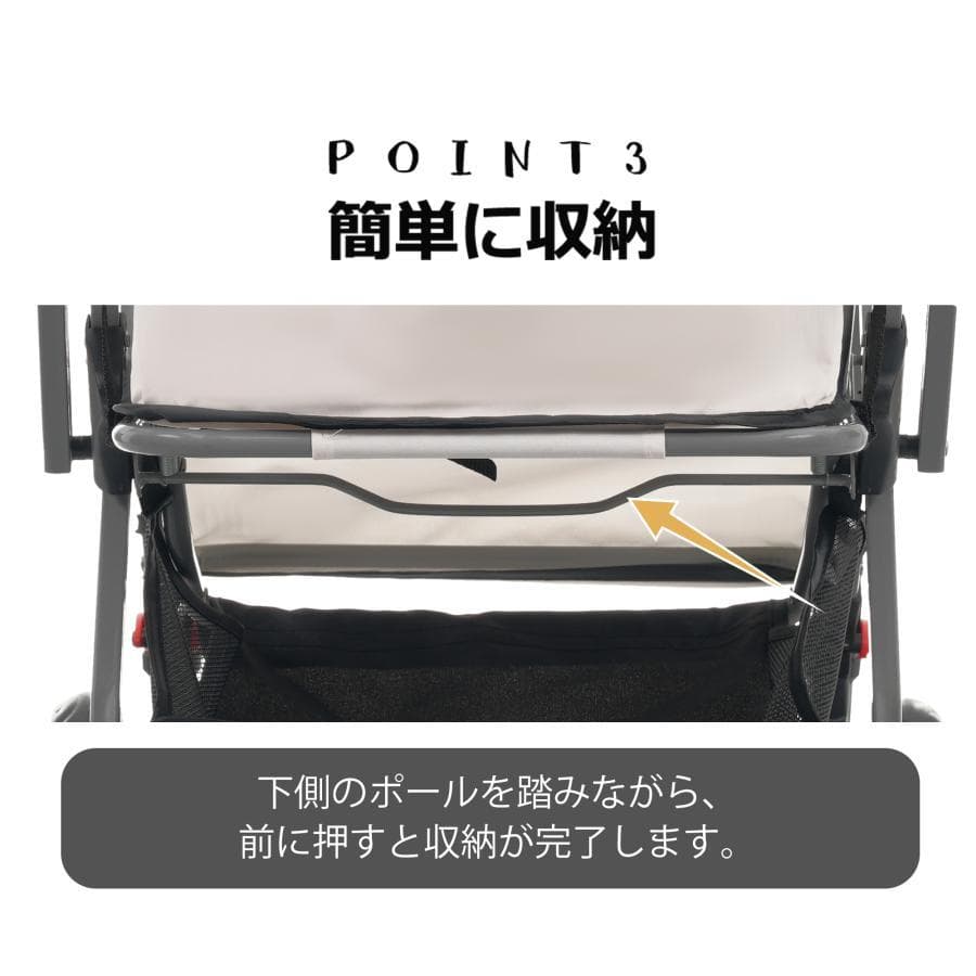 【グレー】ペットカート 対面式 折りたたみ 多頭 中型犬 小型犬 猫 2way